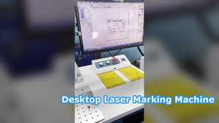 Display of Operation Process & Marking Effect of Desktop Laser Marking Machine